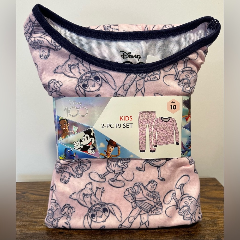 Disney 100 Girls Pink PJ Set NWT Size Girls 4